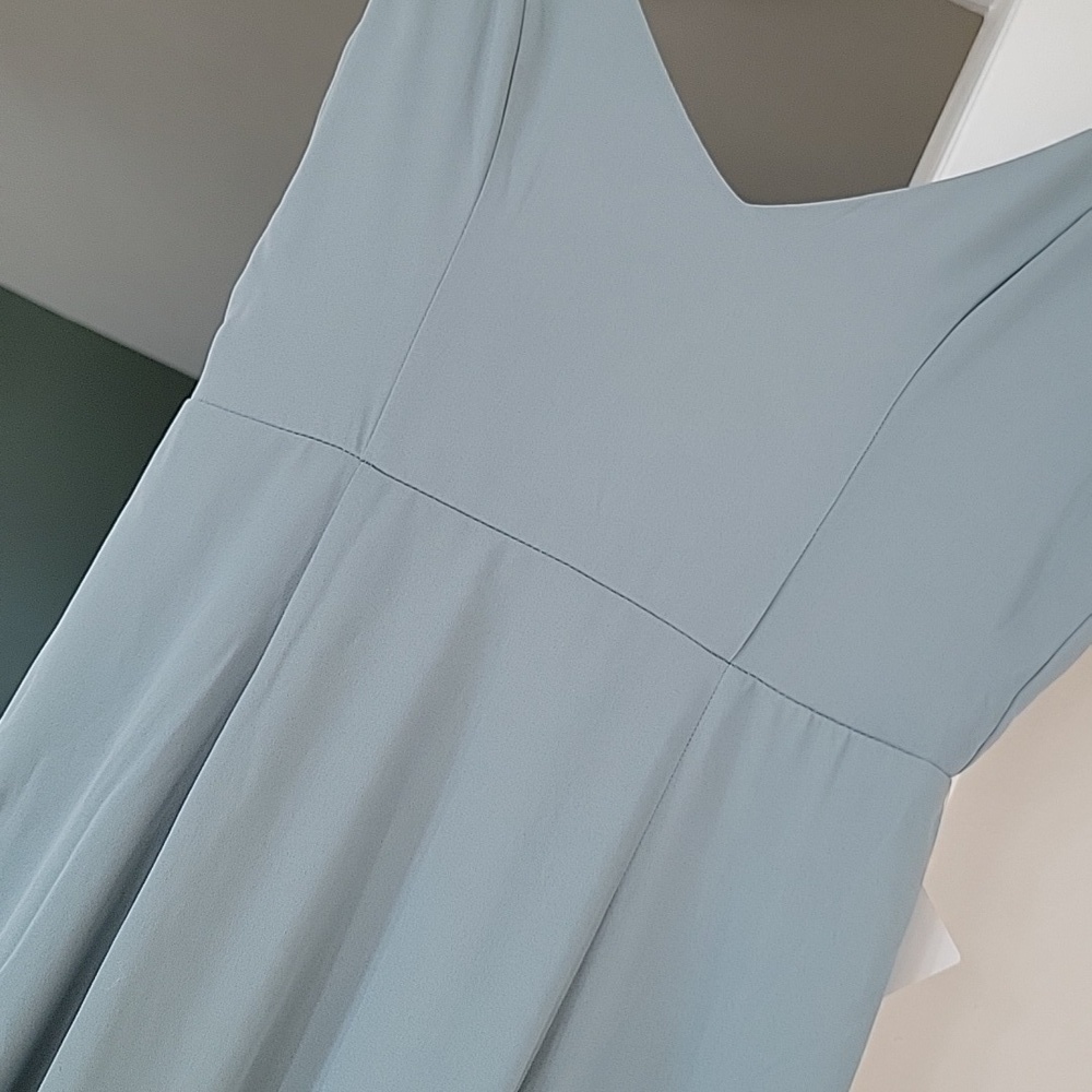 Show Me Your Mumu Jenn Maxi Dress Silver Sage Crisp NWT - Picture 6 of 11